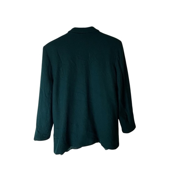 Wool Jacket Danielle Paige Oversize Dark Green Oversize Blazer Size 12 Women's - Picture 3 of 8